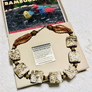 Ghana Recycled Glass Bead Necklace